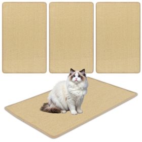 4-Pack 32"x20" Natural Sisal Cat Scratching Mats, Multifunctional Resting & Play Pads for Multi-Cat Households